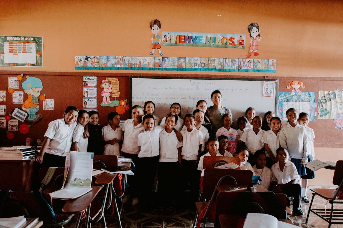 group photo in classroom